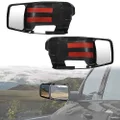 KEWISAUTO Clip On Mirror Extension for Ram 1500, Snap & Zap Towing Side Mirror Extensions Towing Clip on Exterior Rearview Mirror Extend Cover for 2009-2017 Dodge Ram 1500 2500 3500 Accessories