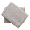 Everplush Diamond Jacquard Bath Towels Set, 2 Pack, Khaki (Light Brown)