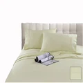 Kingtex 300 Thread Count Hotel Quality Cotton Sateen Sheet Set, Single, Cream