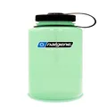 Nalgene Sustain Tritan BPA-Free Water Bottle Made with Material Derived from 50% Plastic Waste, 32 OZ, Wide Mouth, Glow Green