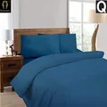 Ramesses 1500 Thread Count 100% Egyptian Cotton Quilt Cover Set, Queen, Classic Blue