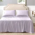 Kingdom 225 Thread Count Kingdom Collection Easy Care Percale Sheet Set, Double, Lilac