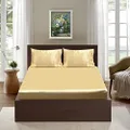 Ramesses Casablanca Premium Silken Touch Satin Fitted Sheet Combo Set, King, Champagne