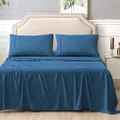 Kingdom 225 Thread Count Kingdom Collection Easy Care Percale Sheet Set, King, Royal Blue
