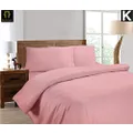 Ramesses 1500 Thread Count 100% Egyptian Cotton Quilt Cover Set, King, Rose Pink