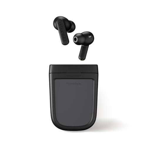 Urbanista Phoenix Solar Powered in-Ear Bluetooth Headphones Noise Cancelling, Hybrid ANC, Infinite Playtime, Multipoint Earbuds, Charging Case Wireless and Self-Charging with Light, Midnight Black