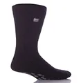 HEAT HOLDERS mens Grabber Heat Holders Mens Slipper Sock-Black/Gray 4013129, Black, 7-12 us