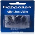 Schoolies Hair Accessories Non Slip Snap Clips 12 Pieces, Real Dark Blue