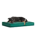 BarkBox - Outdoor Dog Bed - Waterproof Dog or Cat Mattress Bed with Removable Cover - Platform Bed with Washable Cover, Durable, Portable - Indoor/Outdoor All Season Orthopedic Comfort -Medium - Green