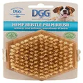 DGG Bamboo and Hemp Bristle Palm Brush for Dogs