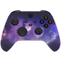 eXtremeRate Nebula Galaxy Replacement Part Faceplate, Soft Touch Grip Housing Shell Case for Xbox Series S & Xbox Series X Controller Accessories - Controller NOT Included