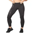 2XU Women's Ignition Shield Compression Tights - Powerful Support & Warmth - Black/Black Reflective - Size Small