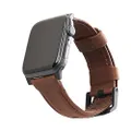URBAN ARMOR GEAR UAG Compatible Apple Watch Band 41mm/40mm/38 mm, iWatch Series 9/8/SE 2/7/6/5/4/3/2/1 & Watch SE, Top Grain Italian Leather Replacement Strap, Leather Brown