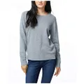 Nautica Women's Sustainably Crafted Super Soft Crew Neck Sweater, Quarry Heather, Small