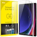 JETech Screen Protector for Samsung Galaxy Tab S9 Plus/Tab S9 FE Plus 12.4-Inch, with Easy Installation Frame, Tempered Glass Film, HD Clear, 2-Pack