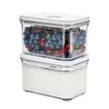 VAKUEN Premium Airtight Food Storage Containers, Square, Smart One-Click Seal Lid, 100% Leak Proof, Keep Food Fresh Longer, BPA-FREE, Dishwasher/Freezer & Microwave Safe… (OT-10RX2PCS)