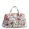 Vera Bradley Women's Cotton Weekender Travel Bag, Sea Air Floral - Recycled Cotton, One Size