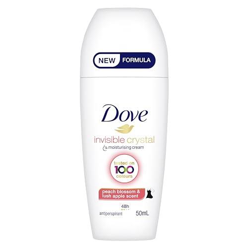 Dove Dove Invisible Crystal Anti-perspirant Deodorant roll-on for 48 hours of protection Invisible Crystal With 1/4 moisturising cream. Tested on 100 colours 50 ml