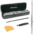 Montreux Student Flute for Beginners with Lightweight Protective Carry Case - Silver Plated, Offset G, Split E Mechanism, C Foot