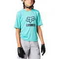 Fox Racing Kids Ranger Short Sleeve Mountain Biking Jersey, Teal, Youth Large