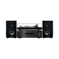 Yamaha R-S202 2-Channel Sound Stereo Receiver, TT-S303 Turntable with Switchable Output and NS-BP150 Pair of Bookshelf Speakers VINYLHiFi1 Bundle, Black