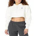 Champion Women's Cropped Pullover Hoodie, Reverse Weave Cropped Hooded Sweatshirt, Our Best Cropped Hoodies for Women, White-549302, Medium