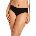 Bonds Women's Underwear Cotton Rich Comfytails Side Seamfree Midi Brief, Black, 12