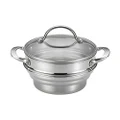 Anolon 77447 Classic Stainless Steel Universal Covered Steamer Insert with Glass Lid