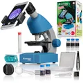Bresser 40x-640x Optical Junior Microscope, Blue