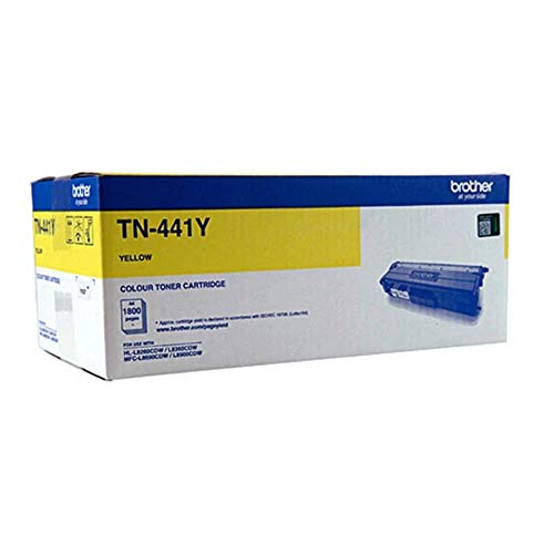 brother Genuine TN441Y Printer Toner Cartridge, Yellow, Page Yield Up to 1800 Pages, (TN-441Y), Compatible with: HL-L8260CDN, HL-L8360CDW, MFC-L8690CDW, MFC-L8900CDW, Standard
