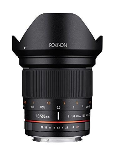 Rokinon 20mm f/1.8 AS ED UMC Wide Angle Lens with Built-in AE Chip for Nikon