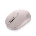 Dell Mobile Wireless Mouse - MS3320W, Wireless - 2.4 GHz, Bluetooth 5.0, Optical LED, Mechanical Scroll, 1600 DPI, 3-Buttons - Ash Pink