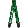 Buckle-Down Premium Guitar Strap, St. Pats Drink UP Bitches, Beer Mugs and Stacked Shamrocks Green/White/Gold, 29 to 54 Inch Length, 2 Inch Wide