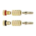 Monoprice 121822 20 Pairs of High-Quality Gold Plated Speaker Banana Plugs, Closed Screw Type