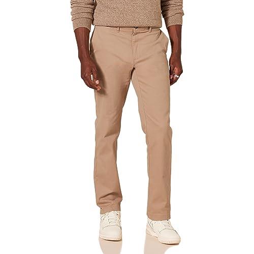 Amazon Essentials Men's Slim-Fit Casual Stretch Khaki Pant, Dark Khaki Brown, 29W x 34L