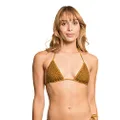Maaji Women's Standard Sliding Triangle Bikini Top, Yellow, Small