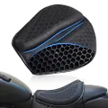 SKYJDM Foldable Motorcycle Gel Seat Cushion, Large 3D Honeycomb Structure Shock Absorption & Breathable Motorcycle Gel Seat Pad for Long Rides (L)