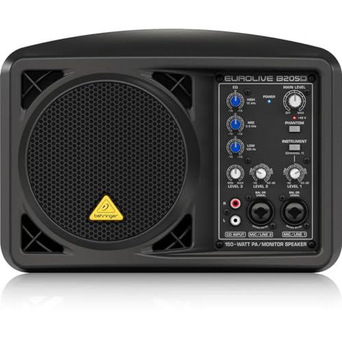 Behringer EUROLIVE B205D Ultra-Compact 150 Watt PA/Monitor Speaker System,Black