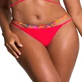 Maaji Womens Cherry Red Sidney Double Layer Bikini Bottoms, Bright Red, Small US