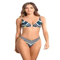 Maaji Womens Barcode Livy Fixed Triangle Bikini Top, Blue, Medium US