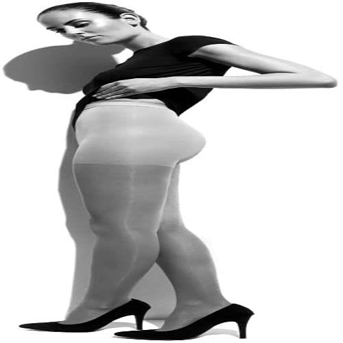 Ibici Segreta Compression Sheer Support Hosiery Women's Pantyhose, Black, Large