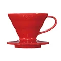 HARIO VDCR-01R V60 Transparent Coffee Dripper 01 Ceramic Red Coffee Drip for 1-2 Cups