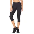 2XU Women's Compression Pants Force Mid-Rise Compression 3/4 Tights Black/Gold