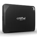 Crucial X10 Pro 2TB USB-C External Portable SSD with 2100MB/s Speed for PC MAC PS5 Xbox Android iPad Pro, Black