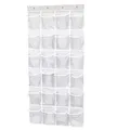 ManGotree Behind The Door Shoe Organizer Hanging Shoe Organizer Hanging Shoe Storage with 24 Mesh Pocket for Storing Slippers Leather Shoes High Heels Sneakers(Transparent)