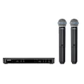 Shure BLX288/B58 Dual Channel Wireless Microphone System with (2) BETA 58A Handheld Vocal Mics (K14 = 614-638 MHz)
