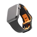 URBAN ARMOR GEAR UAG Compatible with Apple Watch 44mm 42mm, iWatch Series 6/5/4/3/2/1 & Watch SE, Silicone Band Civilian Adjustable Waterproof Sporty Replacement Watch Strap, Black/Orange