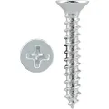 Romak 071190 Countersunk Head Phillips Drive Timber Screw, Stainless Steel Finish, 8G x 25 mm Size