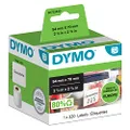 DYMO LW Multi-Purpose Labels, 54mm x 70mm, Roll of 320 Easy-Peel Labels, Self Adhesive, for LabelWriter Label Makers, Authentic