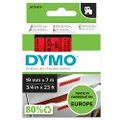 DYMO D1 Label Cassette Tape, 19mm x 7m, Black/Red